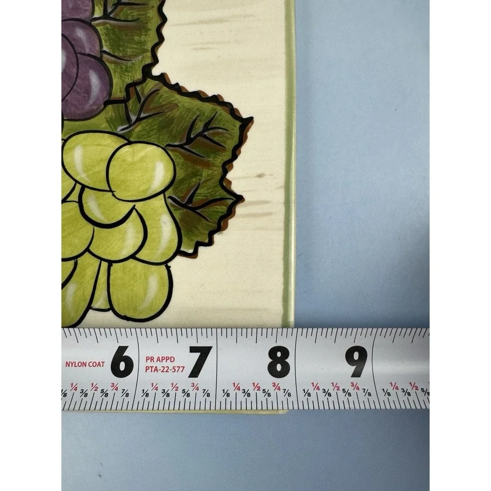 Florida Marketplace Grapes Ceramic Hot Plate Trivet Tile 8